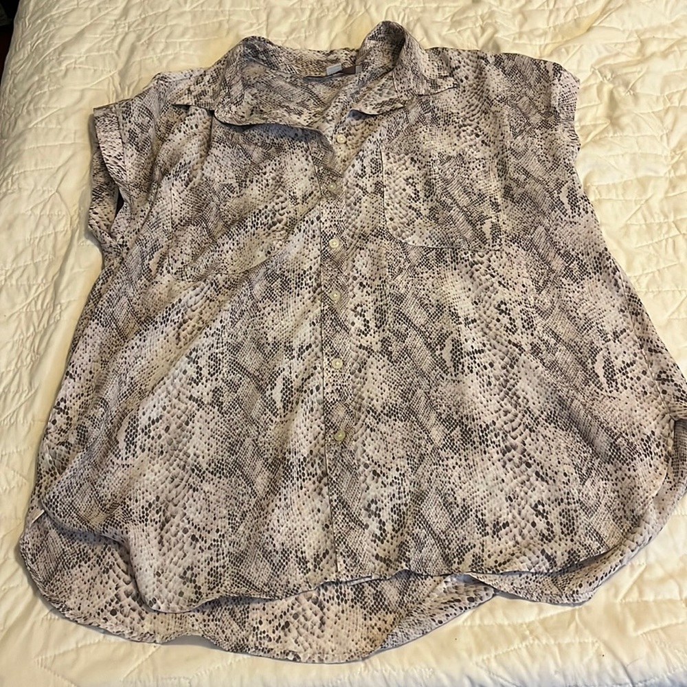 LOFT snake skin print blouse